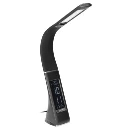 DOLOMIT LED 5W, LAM PKA BIURKOWA Z BUDZIKIEM, 400LM, 4000K, CZARNA