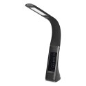 DOLOMIT LED 5W, LAM PKA BIURKOWA Z BUDZIKIEM, 400LM, 4000K, CZARNA