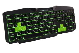EGK201GUA ES PERANZA KLAWIATURA  PRZEWOD. GAMING LED USB TIRIONS ZIELONA UA