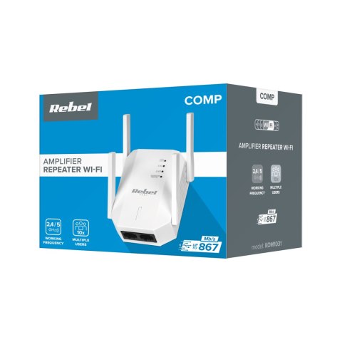 RE PEATER - WZMACNIACZ SIECI BEZ PRZEWODOWEJ 2.4+5 GHZ REBEL RE PEATER - WZMACNIACZ SIECI BEZ PRZEWODOWEJ 2.4+5 GHZ REBEL
