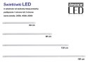 ŚWIETLÓWKA LED 60CM 9W T8 3000K G13 CIE PŁA  PRZEZROCZYSTA JEDNOSTRONNA