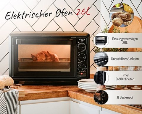 AD 6023 PIEKARNIK ELEKTRYCZNY 26L AD 6023 PIEKARNIK ELEKTRYCZNY 26L