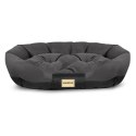 LEGOWISKO KOJEC OWAL 130 x 105 CM CZARNE PRESTIGE