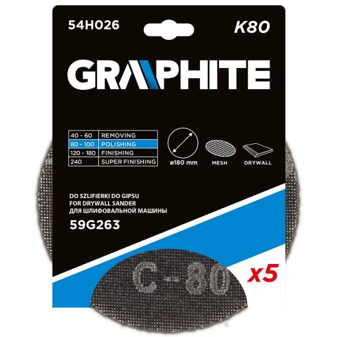 SIATKA ŚCIERNA DO GI PSU NA RZE P 180 MM, K80, 5SZT DO SZLIFIERKI 59G263 SIATKA ŚCIERNA DO GI PSU NA RZE P 180 MM, K80, 5SZT DO SZLIFIERKI 59G263