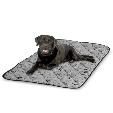 MATA DLA PSA KOŚCI CZARNE 120 x 80 CM PRESTIGE MATA DLA PSA KOŚCI CZARNE 120 x 80 CM PRESTIGE
