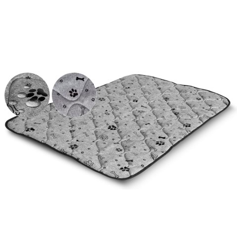 MATA DLA PSA KOŚCI CZARNE 120 x 80 CM PRESTIGE MATA DLA PSA KOŚCI CZARNE 120 x 80 CM PRESTIGE