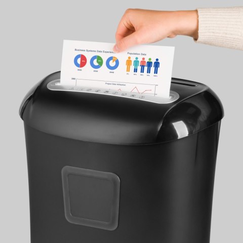 NISZCZARKA DOKUMENTÓW REBEL, KART, CD Z KOSZEM 21 L