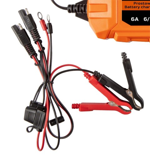PROSTOWNIK AUTOMATYCZNY 6A/100W, 3-150AH, DO AKUMULATORÓW KWASOWYCH / AGM / GEL PROSTOWNIK AUTOMATYCZNY 6A/100W, 3-150AH, DO AKUMULATORÓW KWASOWYCH / AGM / GEL