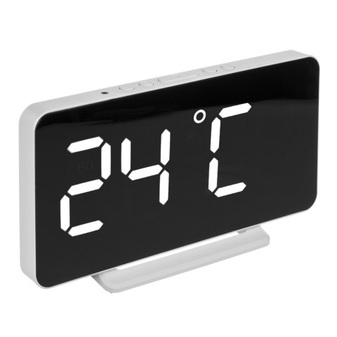 ZEGAR Z ALARMEM I FUNKCJĄ TERMOMETRU, GREENBLUE, CZARNY, GB383 ZEGAR Z ALARMEM I FUNKCJĄ TERMOMETRU, GREENBLUE, CZARNY, GB383