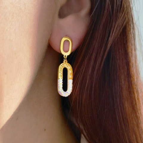 KOLCZYKI ZE STALI CHIRURGICZNEJ POZŁACANE SZTYFTY KST2680