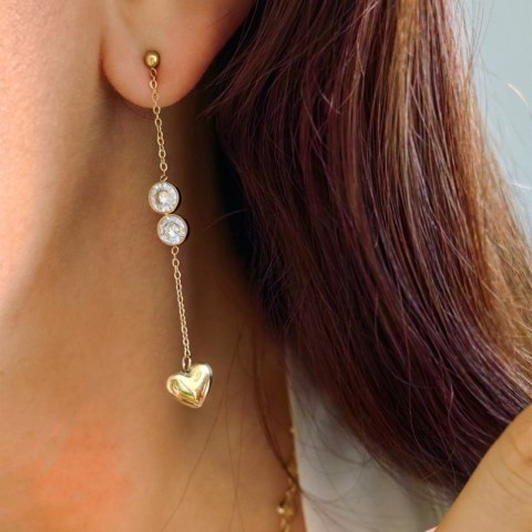 KOLCZYKI ZE STALI CHIRURGICZNEJ POZŁACANE SZTYFTY KST2682