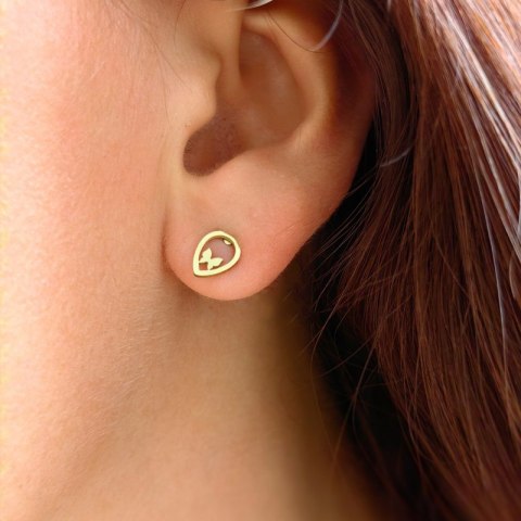 KOLCZYKI ZE STALI CHIRURGICZNEJ POZŁACANE SZTYFTY KST2709