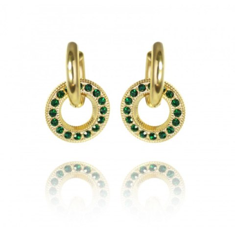 KOLCZYKI ZE STALI SZLACHETNEJ POZŁACANEJ 14K ZŁOTEM KST2933ZIE