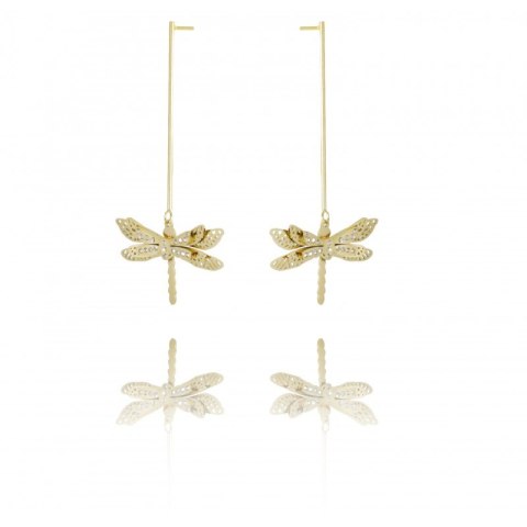 KOLCZYKI ZE STALI SZLACHETNEJ POZŁACANEJ KST2947