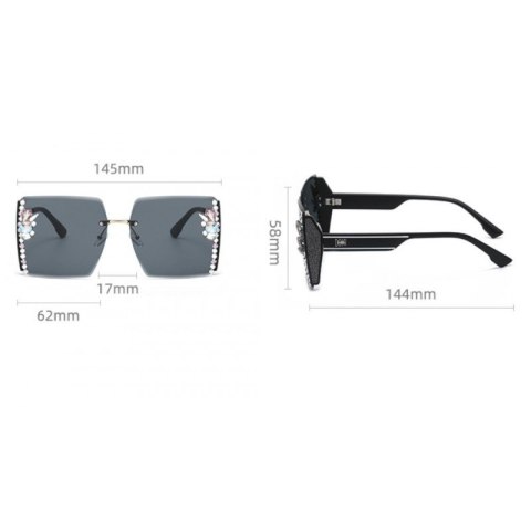 OKULARY PRZECIWSŁONECZNE Z KRYSZTAŁKAMI GRADIENT OK304WZ2