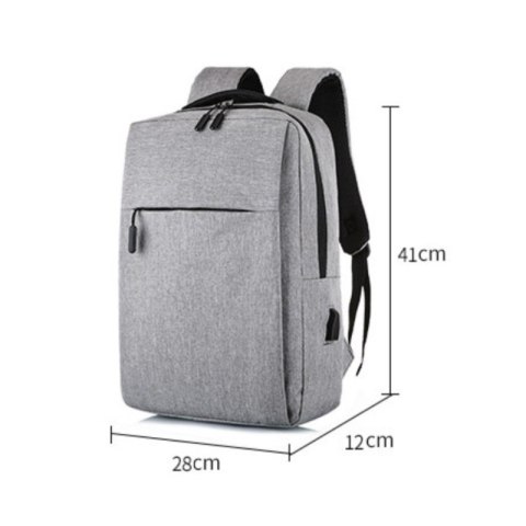 PLECAK NA LAPTOPA SPORTOWY USB SZARY PL154SZ