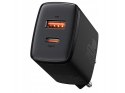 BASEUS ŁADOWARKA SIECIOWA BASEUS COM PACT QUICK CHARGER, USB, USB-C, 20W (CCXJ-B01) CZARNA