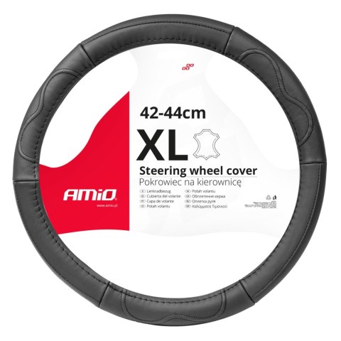 POKROWIEC SKÓRZANY NAKŁADKA NA KIEROWNICĘ SAMOCHODOWĄ xL 41-43CM SWC-49-xL AMIO-03553 POKROWIEC SKÓRZANY NAKŁADKA NA KIEROWNICĘ SAMOCHODOWĄ xL 41-43CM SWC-49-xL AMIO-03553