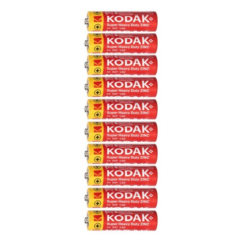 BATERIE KODAK ZINC SU PER HEAVY DUTY AA LR6, 10 SZT. BATERIE KODAK ZINC SU PER HEAVY DUTY AA LR6, 10 SZT.