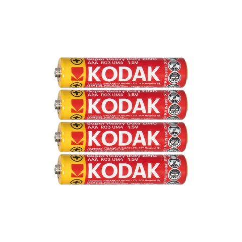 BATERIE KODAK ZINC SU PER HEAVY DUTY AAA LR03, 4 SZT. BATERIE KODAK ZINC SU PER HEAVY DUTY AAA LR03, 4 SZT.