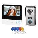 CETI FULL HD, ZESTAW WIDEODOMOFONOWY JEDNORODZINNY, 4-ŻYŁOWY, 7", EKRAN DOTYKOWY, FULL HD, RFID
