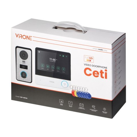 CETI FULL HD, ZESTAW WIDEODOMOFONOWY JEDNORODZINNY, 4-ŻYŁOWY, 7", EKRAN DOTYKOWY, FULL HD, RFID CETI FULL HD, ZESTAW WIDEODOMOFONOWY JEDNORODZINNY, 4-ŻYŁOWY, 7", EKRAN DOTYKOWY, FULL HD, RFID