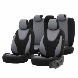KOM PLET  POKROWCÓW NA FOTELE SAMOCHODOWE OTOM RUBY 1202 GREY/BLACK 3-ZI P