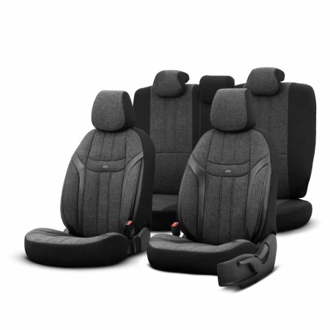 KOM PLET POKROWCÓW NA FOTELE SAMOCHODOWE OTOM SWAN 501 BLACK 3-ZI P KOM PLET POKROWCÓW NA FOTELE SAMOCHODOWE OTOM SWAN 501 BLACK 3-ZI P
