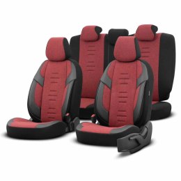 KOM PLET  POKROWCÓW NA FOTELE SAMOCHODOWE OTOM THRONE 103 RED 3-ZI P