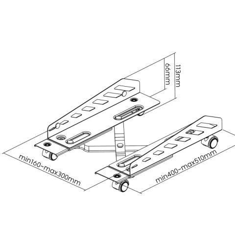 PODSTAWKA WÓZEK NA KÓŁKACH POD KOM PUTER CPU NANORS, 25KG MAx, SZEROKOŚĆ 160~300MM, RS480 PODSTAWKA WÓZEK NA KÓŁKACH POD KOM PUTER CPU NANORS, 25KG MAx, SZEROKOŚĆ 160~300MM, RS480