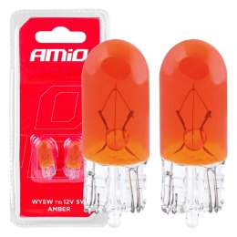 ŻARÓWKI HALOGENOWE T10 W5W W2.1x9.5D 12V 2SZT. BLISTER AMIO-03347