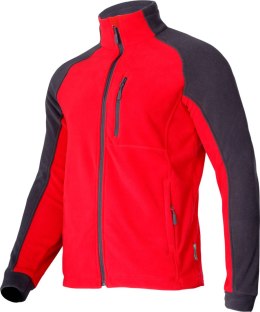 BLUZA  POLAR. CZERWONO-SZARA, 
