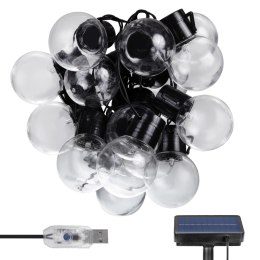SOLARNA GIRLANDA OGRODOWA LED 2W1 MACLEAN, IP44, 3W, 10LM, 3000K, AKUMULATOR 2*600 MAH, 5V DC, 7M, MCE424