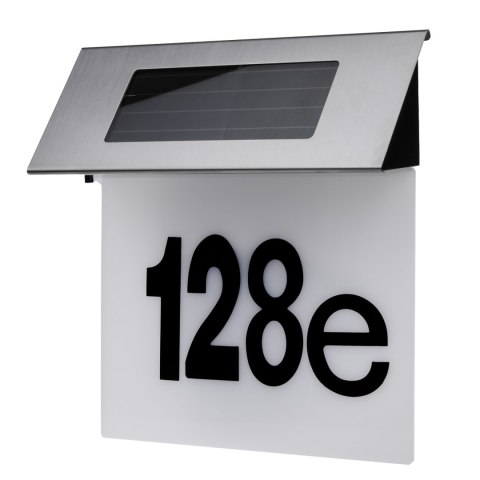 SOLARNA LAM PA LED Z NUMEREM DOMU MACLEAN, IP44, 1W, 100LM, 6000K, AKUMULATOR 600 MAH, 2,5V DC 70MA, MCE423 SOLARNA LAM PA LED Z NUMEREM DOMU MACLEAN, IP44, 1W, 100LM, 6000K, AKUMULATOR 600 MAH, 2,5V DC 70MA, MCE423