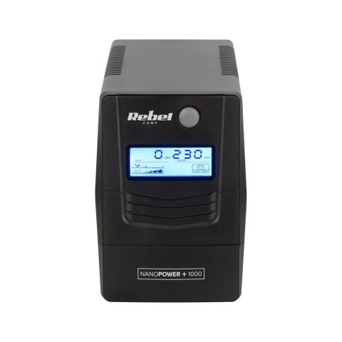 ZASILACZ AWARYJNY KOM PUTEROWY UPS REBEL MODEL NANO POWER PLUS 1000 ( OFFLINE, 1000VA / 600W , 230 V , 50HZ , LCD , USB , RJ45 ) ZASILACZ AWARYJNY KOM PUTEROWY UPS REBEL MODEL NANO POWER PLUS 1000 ( OFFLINE, 1000VA / 600W , 230 V , 50HZ , LCD , USB , RJ45 )