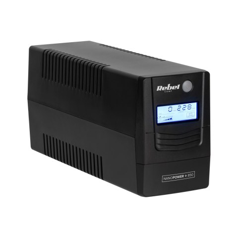 ZASILACZ AWARYJNY KOM PUTEROWY UPS REBEL MODEL NANO POWER PLUS 850 ( OFFLINE, 850VA / 480W , 230 V , 50HZ , LCD , USB , RJ45 ) ZASILACZ AWARYJNY KOM PUTEROWY UPS REBEL MODEL NANO POWER PLUS 850 ( OFFLINE, 850VA / 480W , 230 V , 50HZ , LCD , USB , RJ45 )