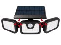67-495# LAM PA ULICZNA SOLARNA 3 REFLEKTORY + CZUJNIK