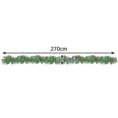 GIRLANDA CHOINKOWA 2.7M Z LAM PKAMI LED RUHHY 22322 GIRLANDA CHOINKOWA 2.7M Z LAM PKAMI LED RUHHY 22322