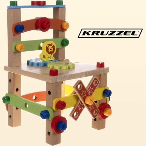 KRZESŁO DREWNIANE MONTAŻOWE KRUZZEL 22506 KRZESŁO DREWNIANE MONTAŻOWE KRUZZEL 22506