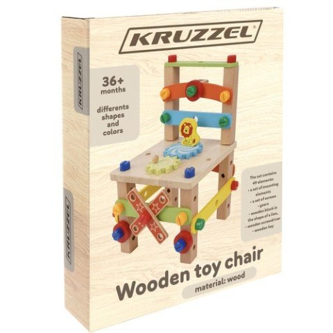 KRZESŁO DREWNIANE MONTAŻOWE KRUZZEL 22506 KRZESŁO DREWNIANE MONTAŻOWE KRUZZEL 22506