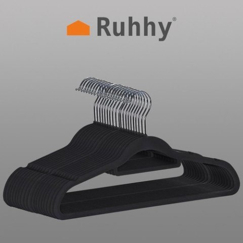 WIESZAK NA UBRANIA 20SZT.- CZARNY RUHHY 22536 WIESZAK NA UBRANIA 20SZT.- CZARNY RUHHY 22536