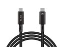 66-160# PRZYŁĄCZE USB-C - USB-C 4.0 40GB PS 240W 1,0M CZARNE  PLECIONKA