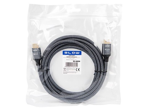 92-683# PRZYŁĄCZE HDMI-HDMI 8K 3M PLECIONKA 92-683# PRZYŁĄCZE HDMI-HDMI 8K 3M PLECIONKA