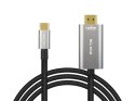 92-686# PRZYŁĄCZE HDMI - USB-C 2M  PLECIONKA