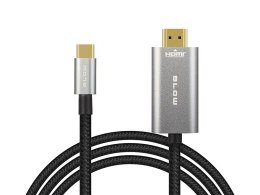 92-686# PRZYŁĄCZE HDMI - USB-C 2M  PLECIONKA