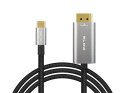 92-687# PRZYŁĄCZE DIS PLAY  PORT - USB-C 2M  PLECIONKA