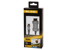 92-687# PRZYŁĄCZE DIS PLAY  PORT - USB-C 2M  PLECIONKA