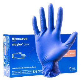 RĘKAWICE NITRYLOWE NIEBIESKIE MERCATOR NITRYLEx BASIC ROZMIAR xL 100 SZT.