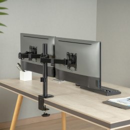 UCHWYT BIURKOWY NA 2 MONITORY MACLEAN, VESA 75x75 ORAZ 100x100, 17-32