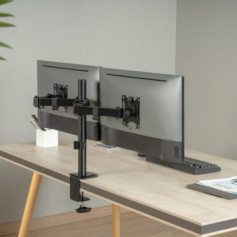 UCHWYT BIURKOWY NA 2 MONITORY MACLEAN, VESA 75x75 ORAZ 100x100, 17-32", 2x 9KG, MC-754N UCHWYT BIURKOWY NA 2 MONITORY MACLEAN, VESA 75x75 ORAZ 100x100, 17-32", 2x 9KG, MC-754N
